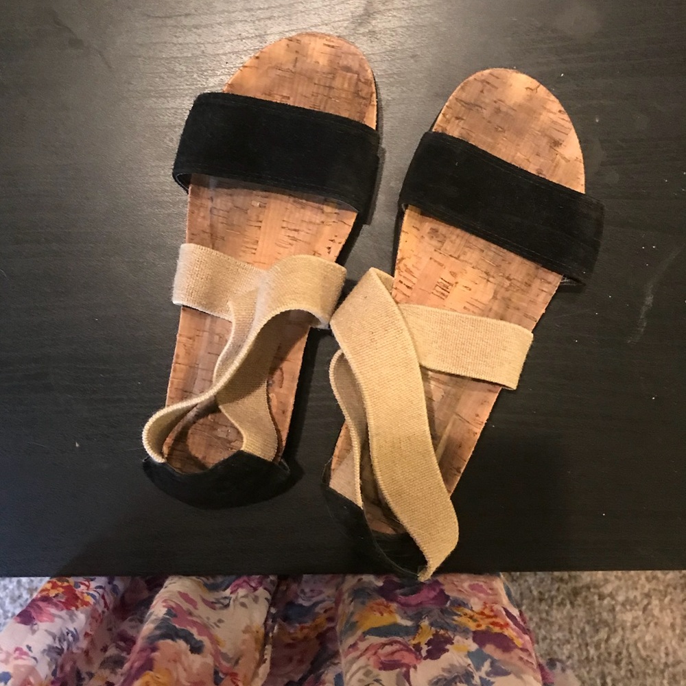 Sandals With Stretch Crossing from Italy Size 6